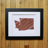 “America At The Seams” Framed Print of State Artwork