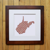 “America At The Seams” Framed Print of State Artwork