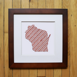 “America At The Seams” Framed Print of State Artwork