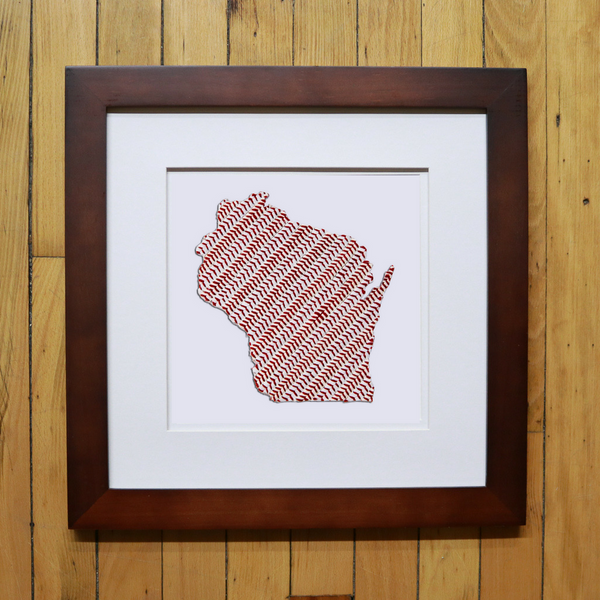 “America At The Seams” Framed Print of State Artwork