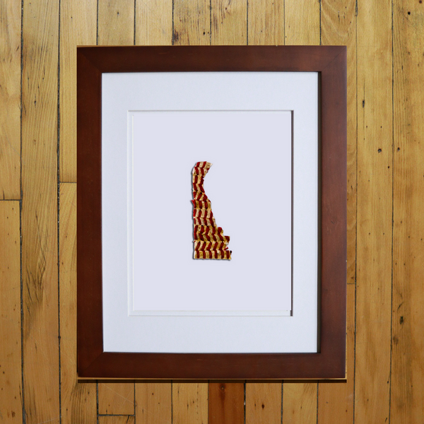 “America At The Seams” Framed Print of State Artwork