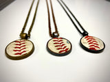 Baseball Seam Pendant Necklace