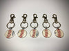 Silver Baseball Seam Keychain