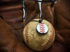 Jet Black Baseball Seam Pendant Necklace