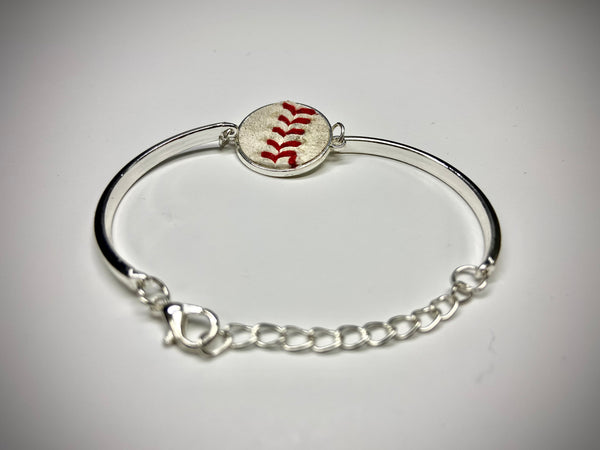 Silver Baseball Seam Bracelet