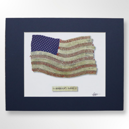 "America's Game" Original Baseball American Flag Artwork