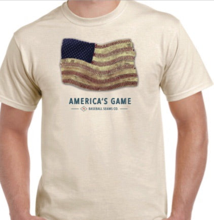 "America's Game" Creme Color Adult Short-Sleeve Shirt