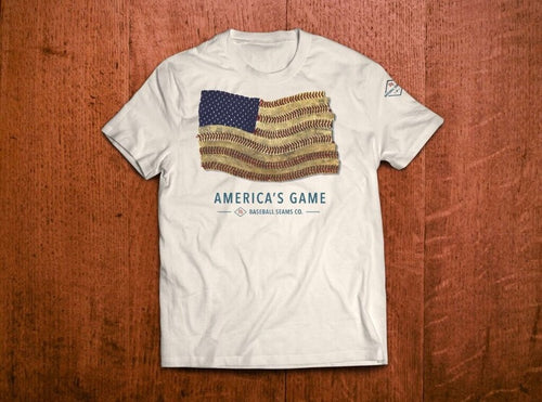 "America's Game" Creme Color Adult Short-Sleeve Shirt