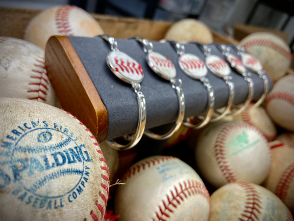 Silver Baseball Seam Bracelet