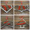 4 Piece Steel Baseball Ornament Set