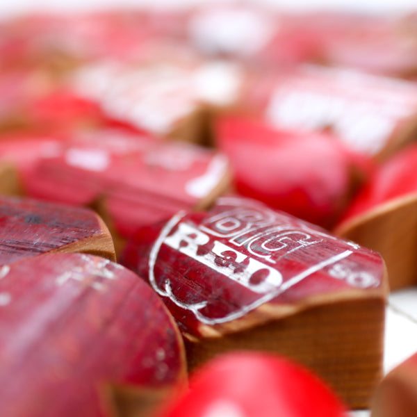 Red Wood Pocket Hearts - Batch No. 7