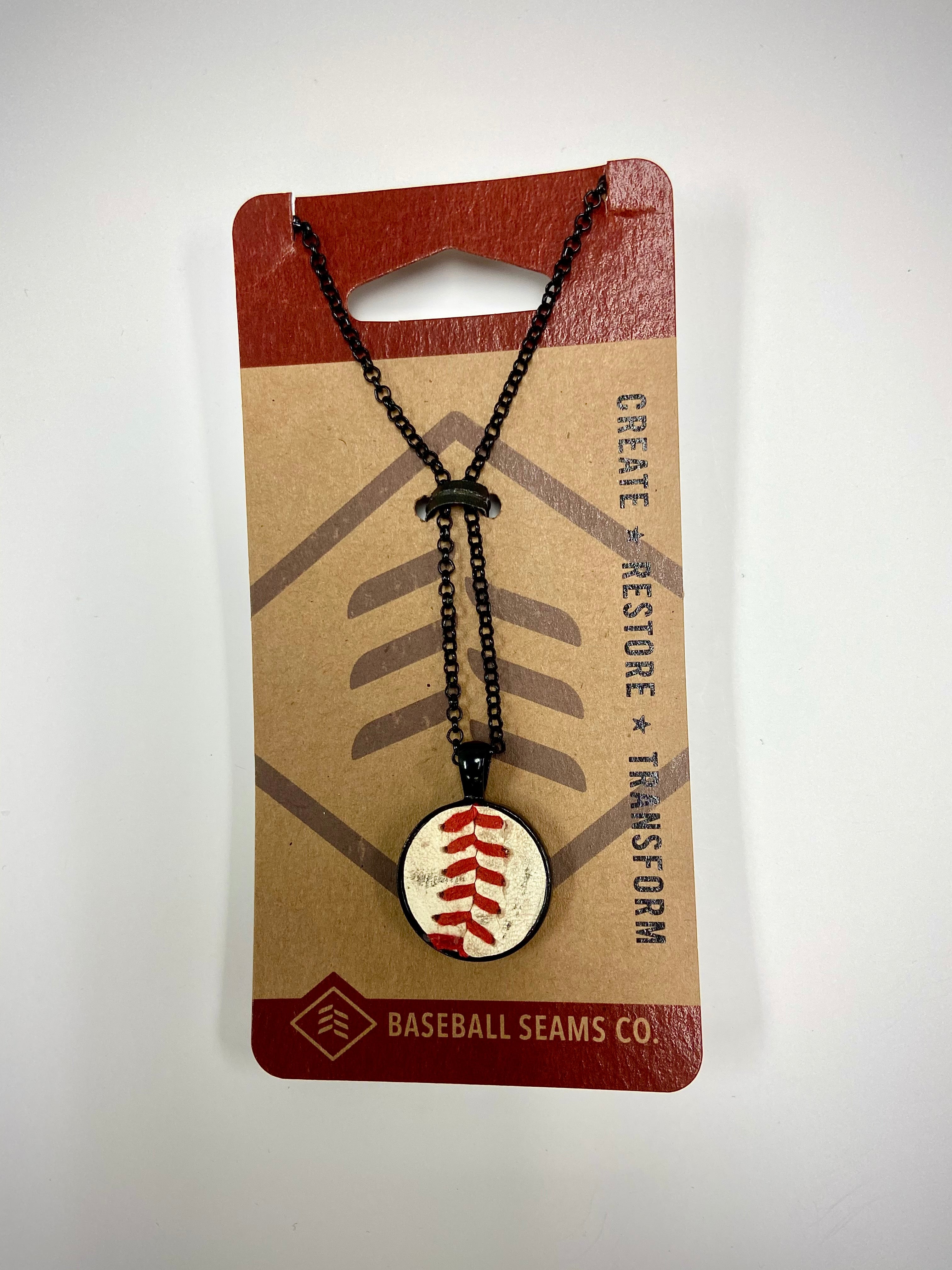 Baseball Seam Pendant Necklace The Baseball Seams Company