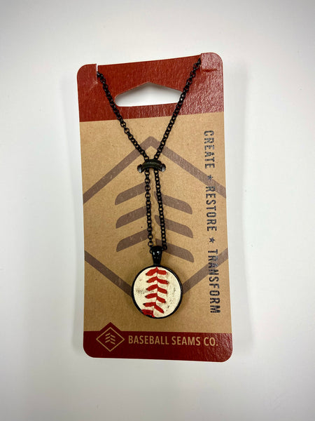 Baseball Seam Pendant Necklace