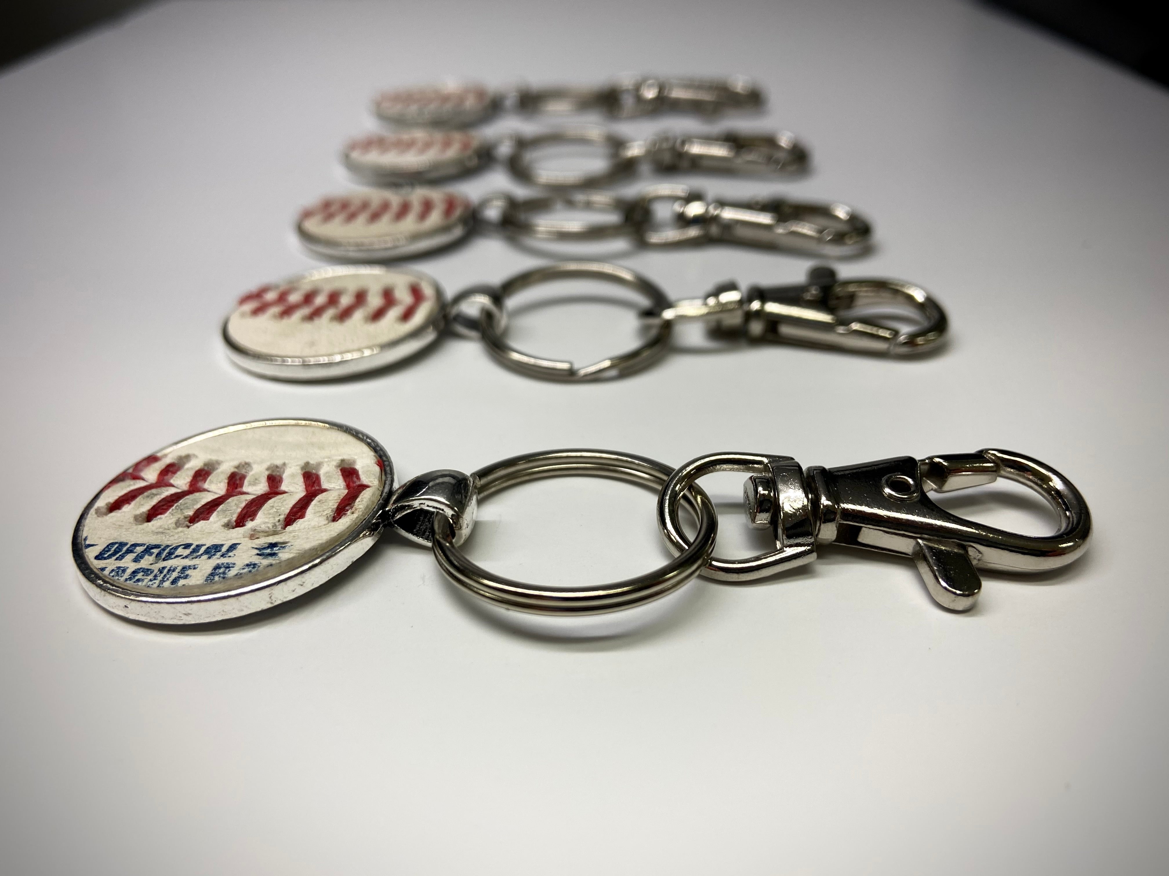 Silver Baseball Seam Keychain Gift The Baseball Seams Company