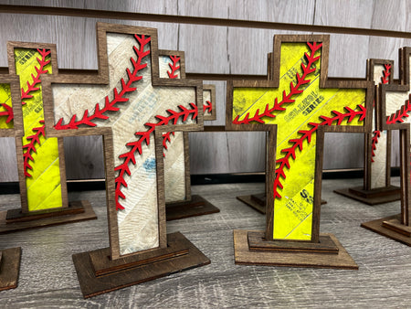 4 Piece Steel Baseball Ornament Set