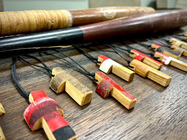 Baseball Bat Wood Cross Necklaces