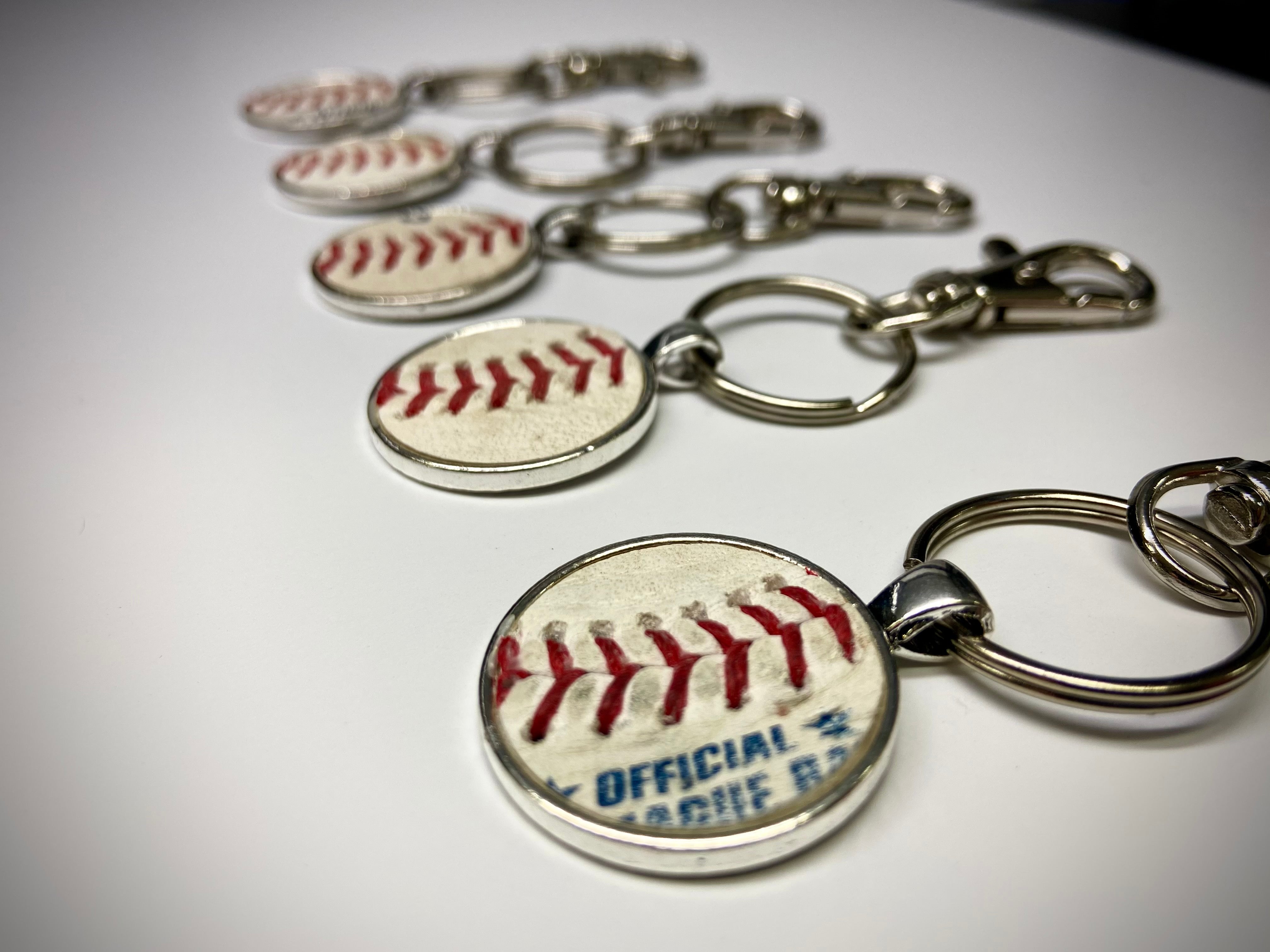 Silver Baseball Seam Keychain Gift The Baseball Seams Company