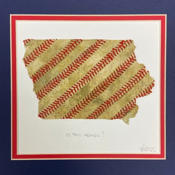 Iowa Original Artwork - made from used baseballs