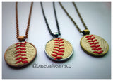 Baseball Seam Pendant Necklace