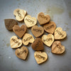 HOPE Hearts - Carved from interior baseball bat wood