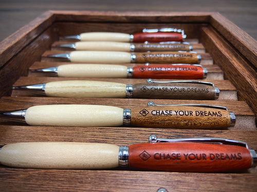 “Chase Your Dreams” Wood Pen - carved from broken baseball bats