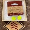 Softball Yellow Leather Earrings