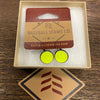 Softball Yellow Leather Earrings