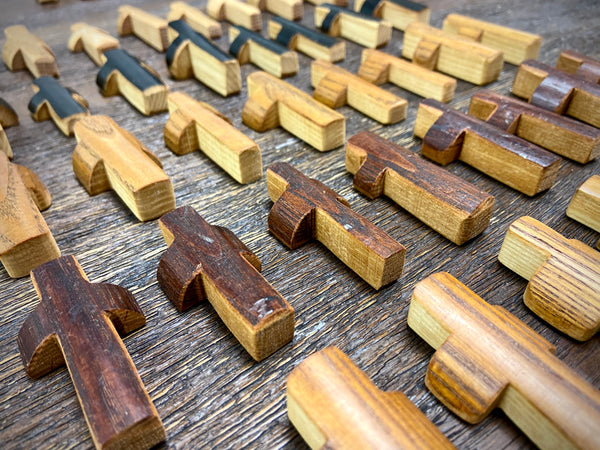 Plain Wood Baseball Bat Pocket Crosses