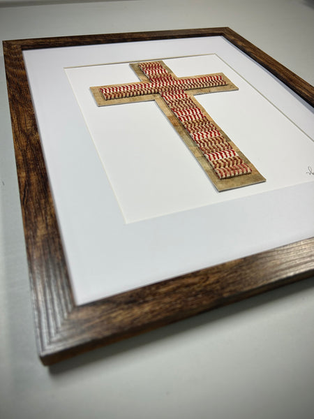 "Traditional Cross" Original Baseball Artwork