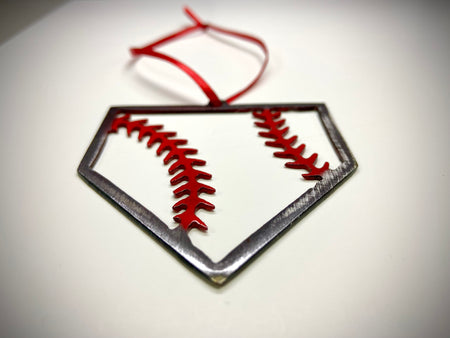 Silver Baseball Seam Keychain