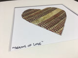 Customizable Baseball Heart Print in 10x10 White Matting