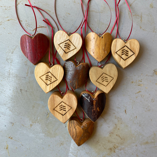Wood Bat Heart Ornaments – The Baseball Seams Company