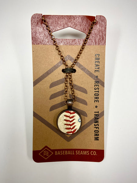 Baseball Seam Pendant Necklace