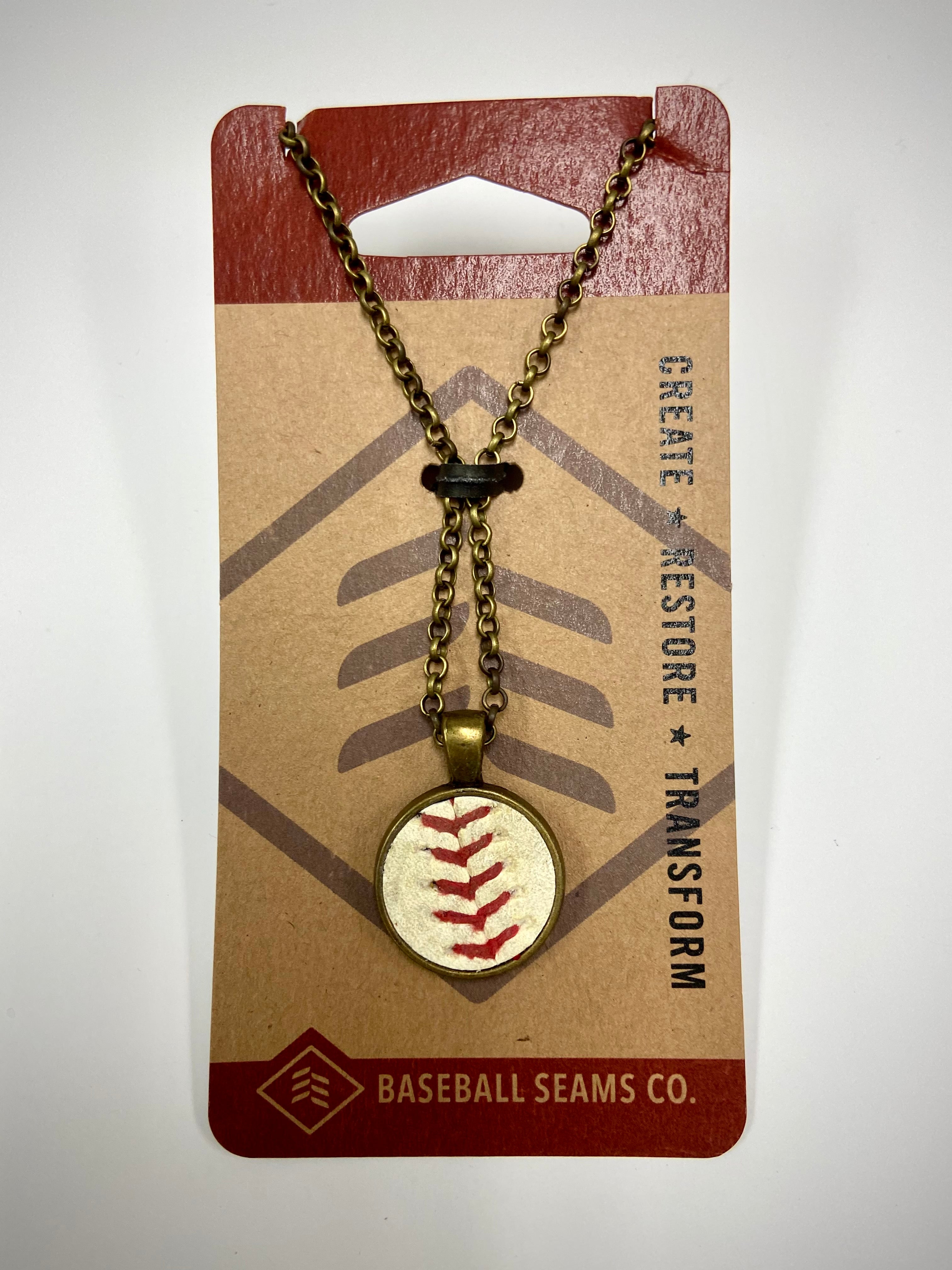 Baseball Seam Pendant Necklace The Baseball Seams Company