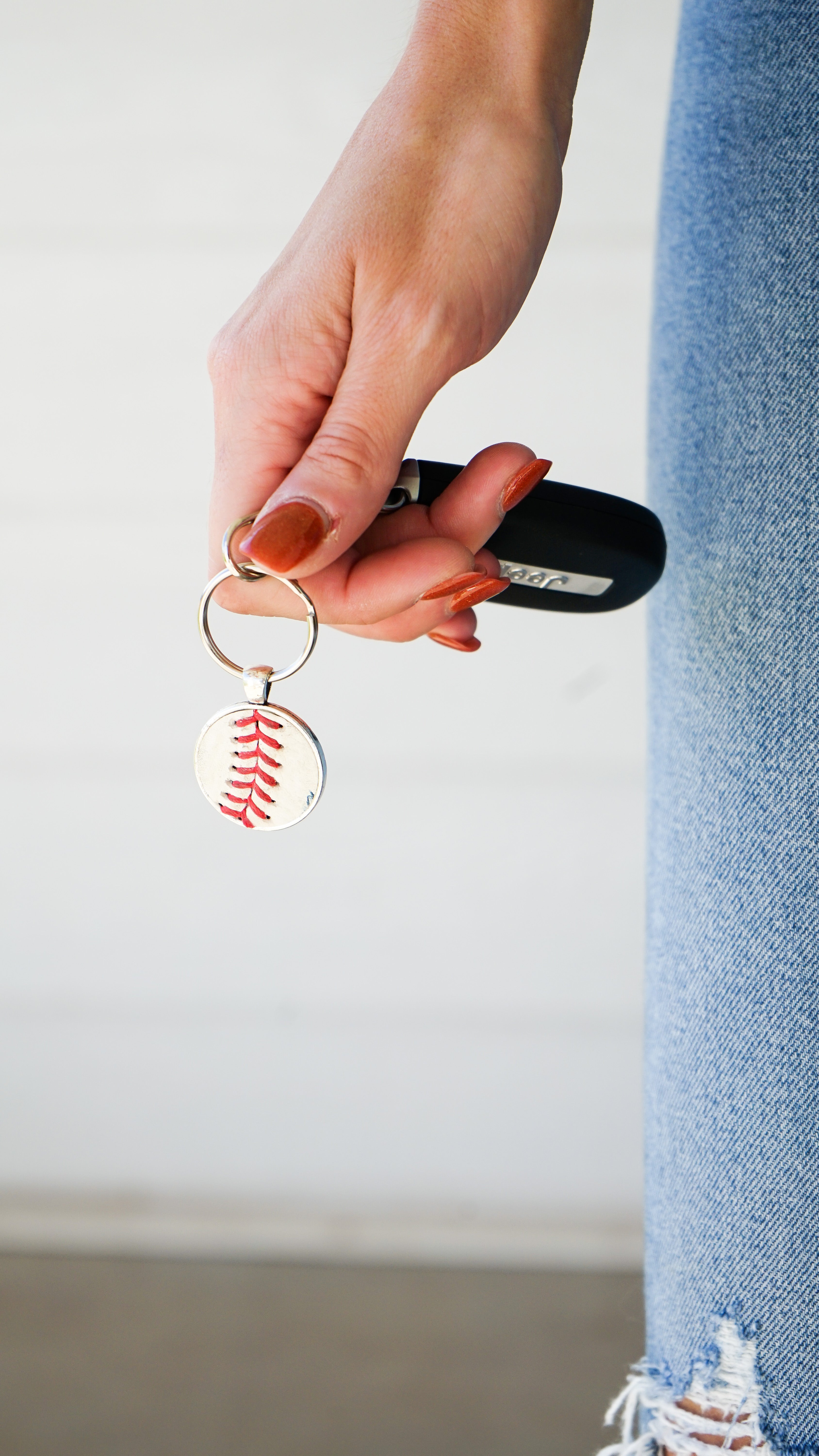 Silver Baseball Seam Keychain Gift The Baseball Seams Company