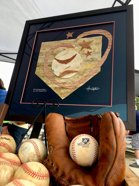 Miracle League Logo - Original Artwork Made from Actual Used Baseballs