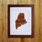 “America At The Seams” Framed Print of State Artwork