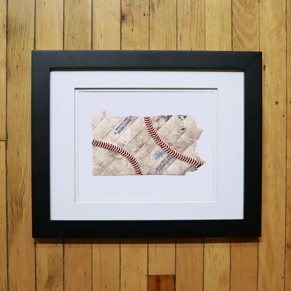 “America At The Seams” Framed Print of State Artwork